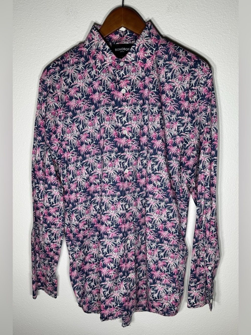 Bonobos Stretch Slim Fit Palm Tree Long Sleeve Button Down Shirt